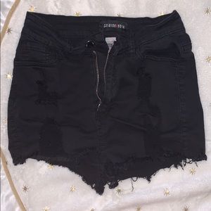 Distressed shorts